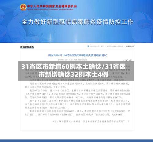 31省区市新增60例本土确诊/31省区市新增确诊32例本土4例-第2张图片