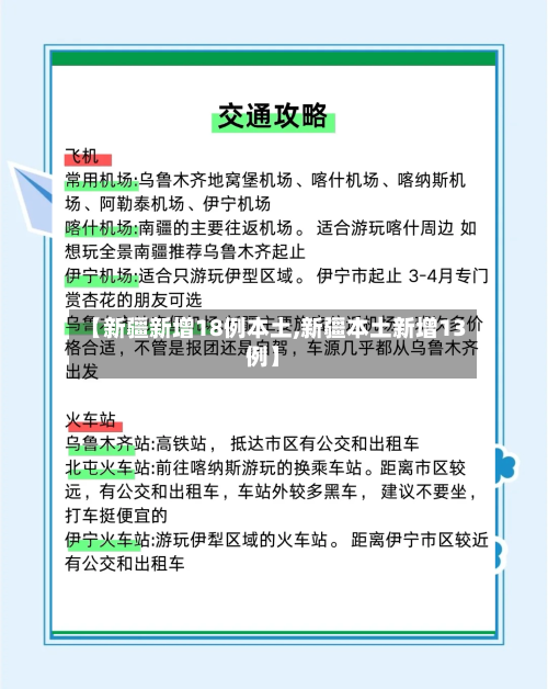 【新疆新增18例本土,新疆本土新增13例】