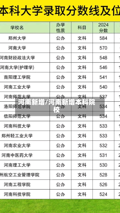 河南新增/河南新增本科院校