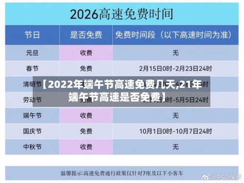 【2022年端午节高速免费几天,21年端午节高速是否免费】-第2张图片