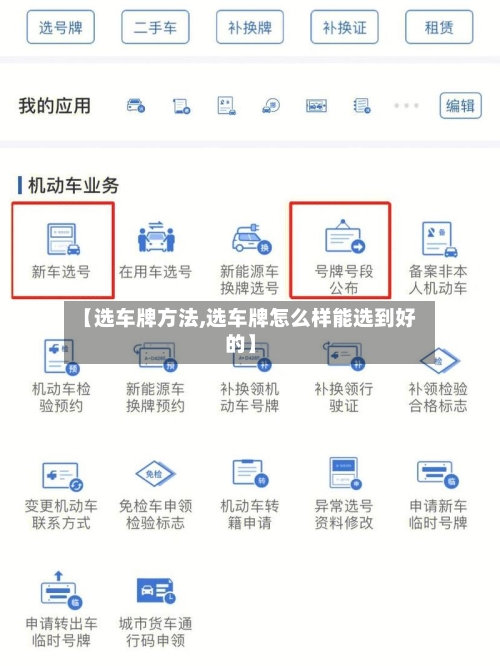 【选车牌方法,选车牌怎么样能选到好的】-第2张图片