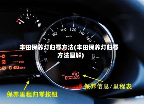 丰田保养灯归零方法(丰田保养灯归零方法图解)-第2张图片