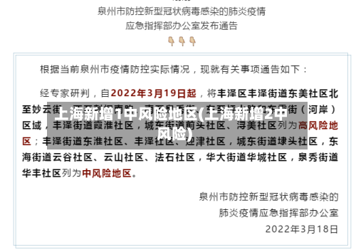 上海新增1中风险地区(上海新增2中风险)-第2张图片