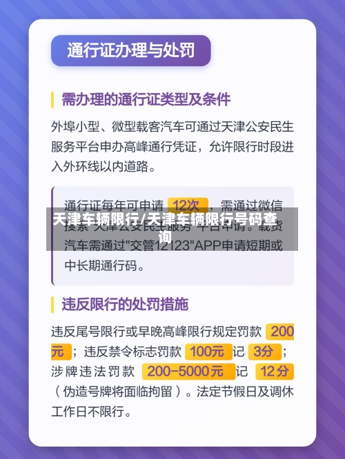 天津车辆限行/天津车辆限行号码查询-第3张图片