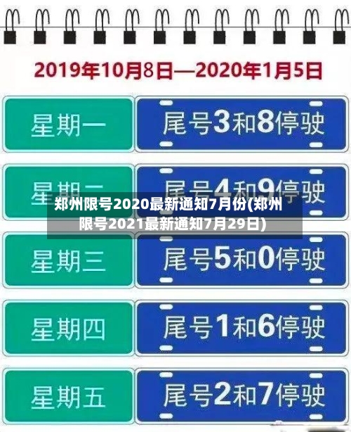 郑州限号2020最新通知7月份(郑州限号2021最新通知7月29日)