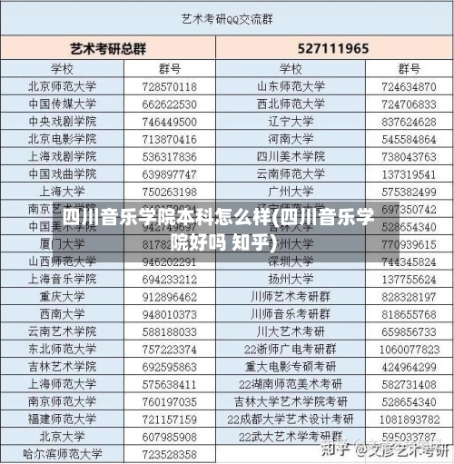 四川音乐学院本科怎么样(四川音乐学院好吗 知乎)-第3张图片