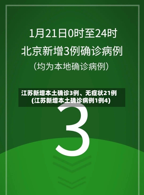 江苏新增本土确诊3例、无症状21例(江苏新增本土确诊病例1例4)-第2张图片
