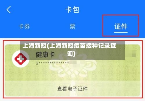 上海新冠(上海新冠疫苗接种记录查询)