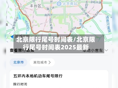 北京限行尾号时间表/北京限行尾号时间表2025最新-第2张图片