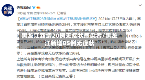 黑龙江新增20例无症状感染者/黑龙江新增85例无症状
