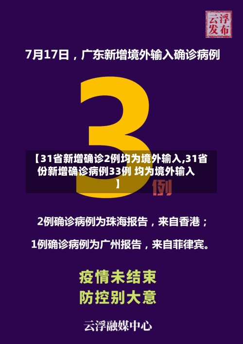 【31省新增确诊2例均为境外输入,31省份新增确诊病例33例 均为境外输入】-第3张图片
