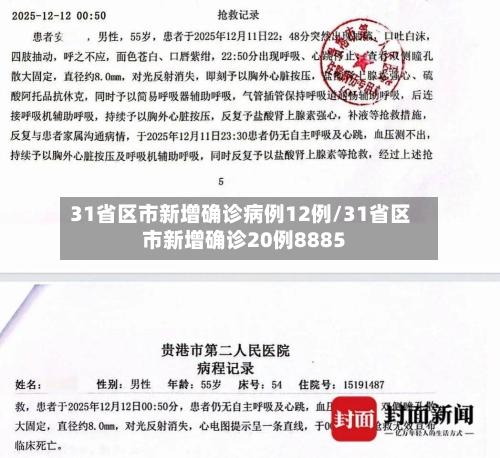 31省区市新增确诊病例12例/31省区市新增确诊20例8885