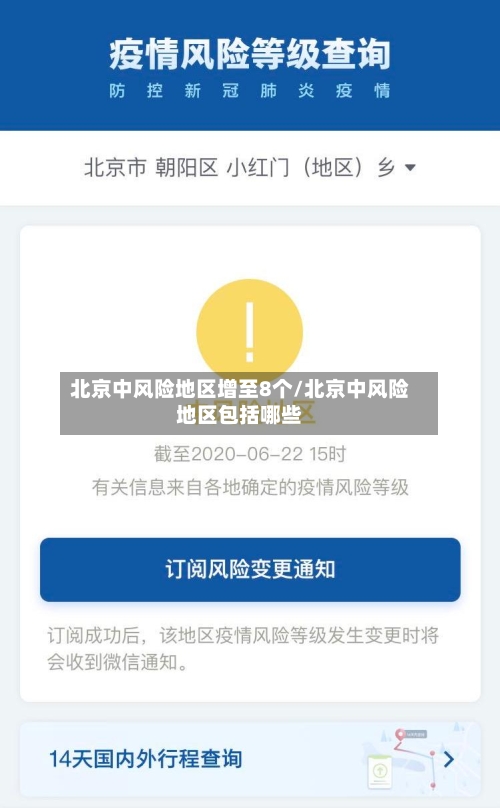 北京中风险地区增至8个/北京中风险地区包括哪些-第2张图片