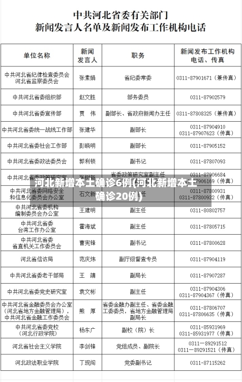 河北新增本土确诊6例(河北新增本土确诊20例)-第3张图片