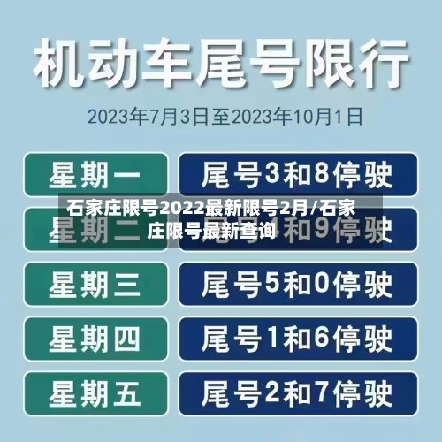 石家庄限号2022最新限号2月/石家庄限号最新查询
