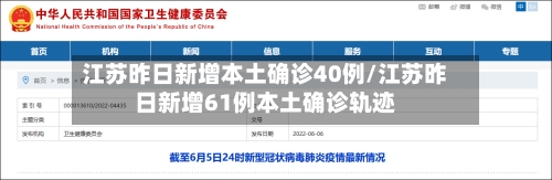 江苏昨日新增本土确诊40例/江苏昨日新增61例本土确诊轨迹