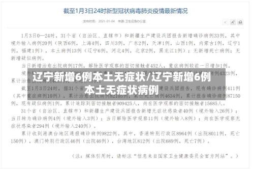 辽宁新增6例本土无症状/辽宁新增6例本土无症状病例-第3张图片