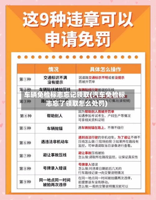 车辆免检标志忘记领取(汽车免检标志忘了领取怎么处罚)-第3张图片
