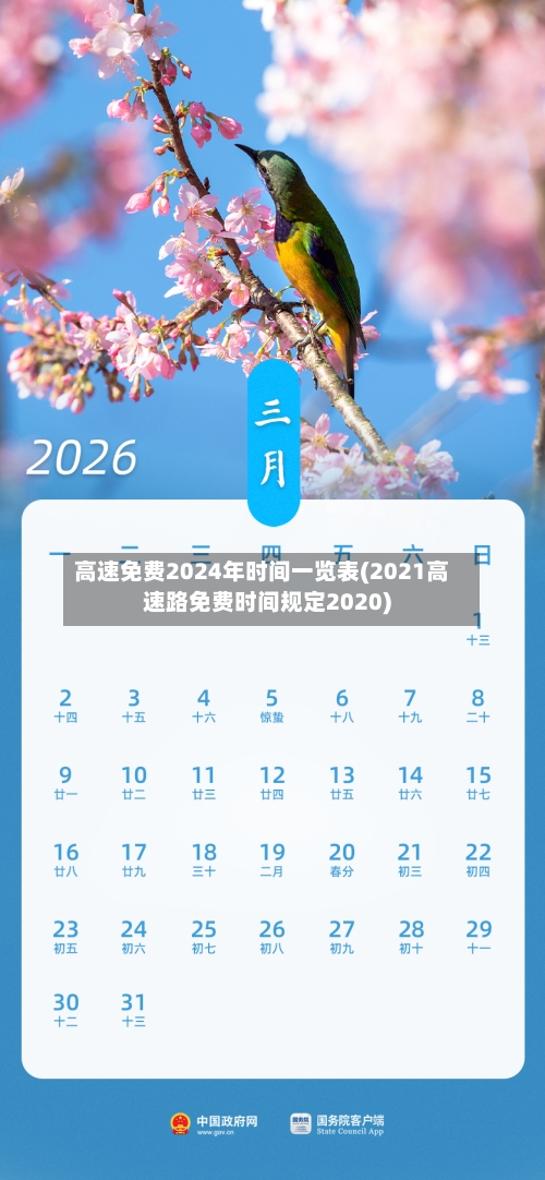 高速免费2024年时间一览表(2021高速路免费时间规定2020)-第2张图片