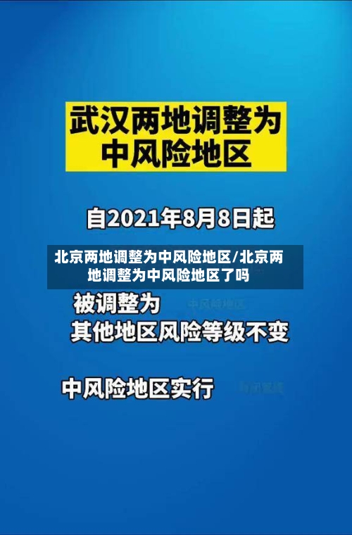 北京两地调整为中风险地区/北京两地调整为中风险地区了吗