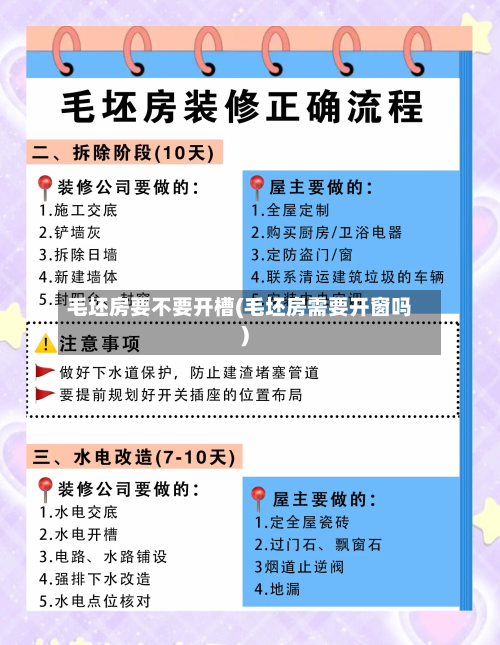 毛坯房要不要开槽(毛坯房需要开窗吗)