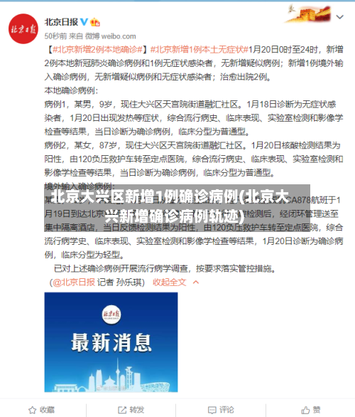 北京大兴区新增1例确诊病例(北京大兴新增确诊病例轨迹)