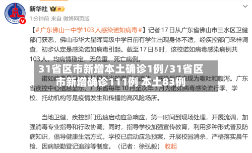 31省区市新增本土确诊1例/31省区市新增确诊111例 本土83例-第2张图片