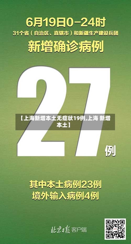 【上海新增本土无症状19例,上海 新增 本土】