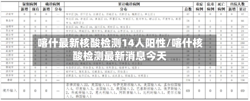 喀什最新核酸检测14人阳性/喀什核酸检测最新消息今天