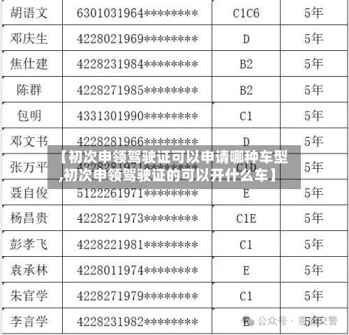 【初次申领驾驶证可以申请哪种车型,初次申领驾驶证的可以开什么车】-第2张图片